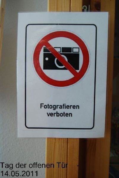 "Fotografieren verboten" - auch für die Besucher galten manchmal "besondere" Regeln.